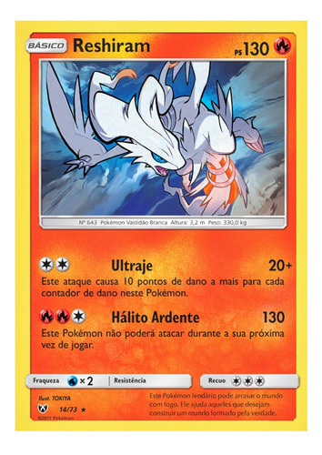 Kit Carta Pokémon Lendário Reshiram E Zekrom Lendas De Unova